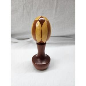 Decorative wooden egg on a California Redwood stand b45